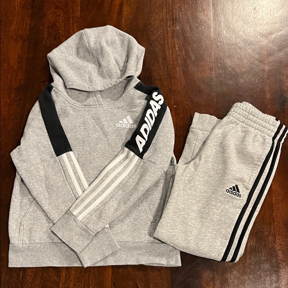 Boy’s Adidas Gray Sweatpants & Hoodie Set